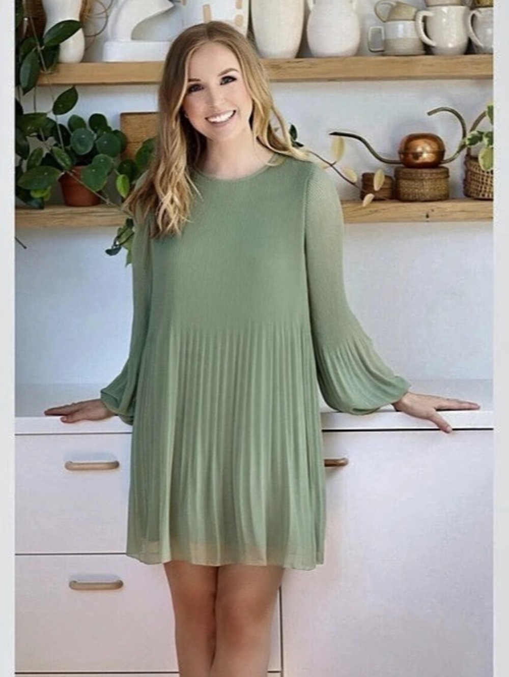 Wilfred Daydreamer Mini Dress Pleated Mini Dress  SZ XS